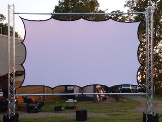 stretch projector screen hire
